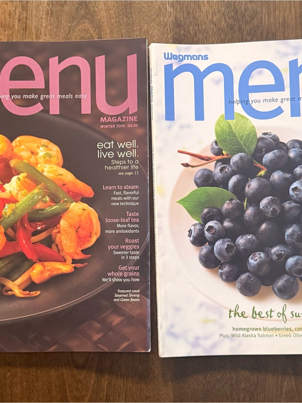 Wegmans Menu Magazine 2006 Set of 2